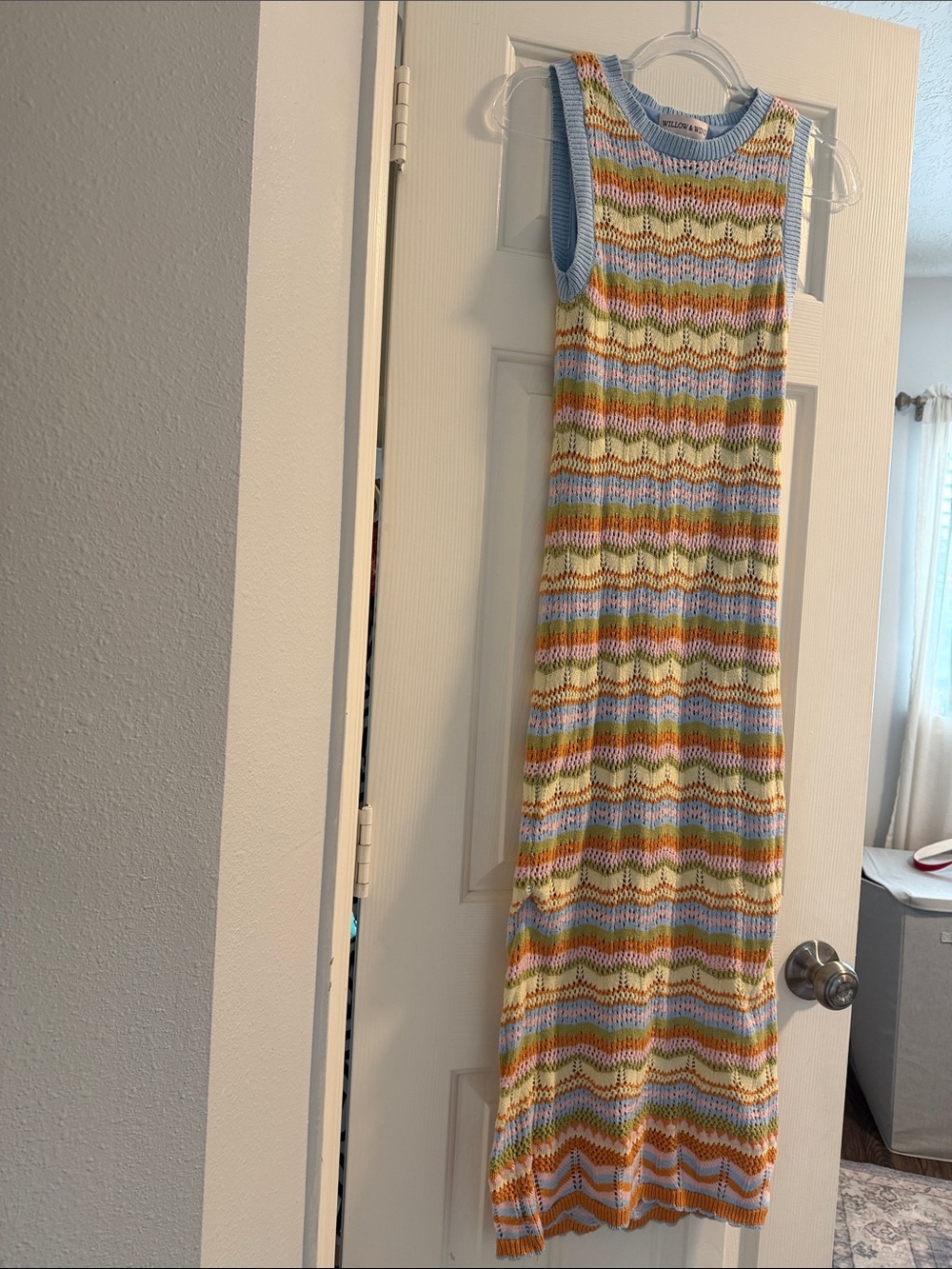 Sleeveless Multicolor Knit Maxi Dress